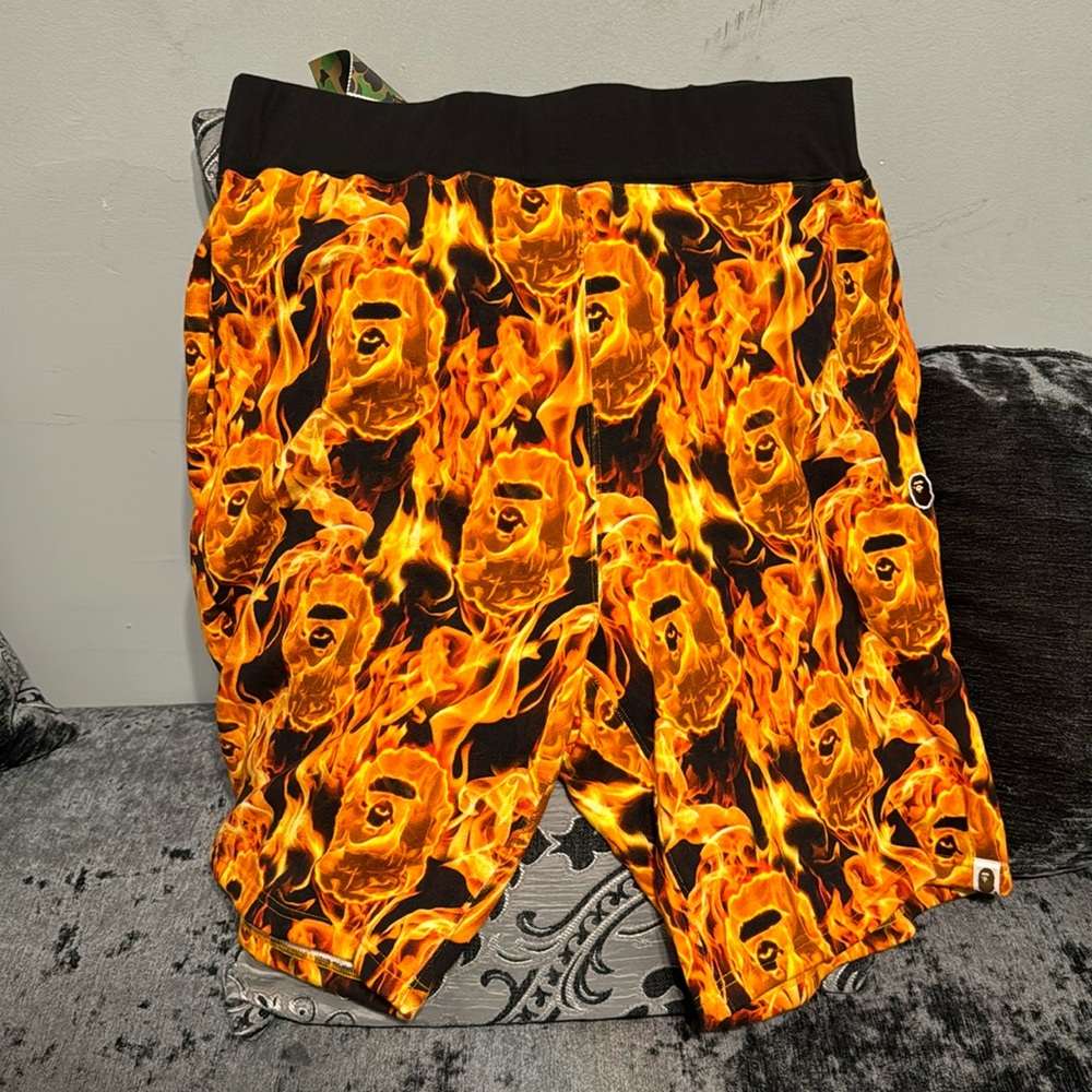 Bape Fire Flame Shorts